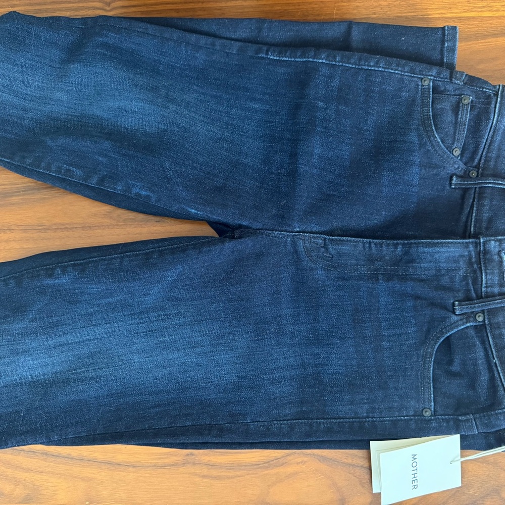 Mother Dark Blue Denim Jeans